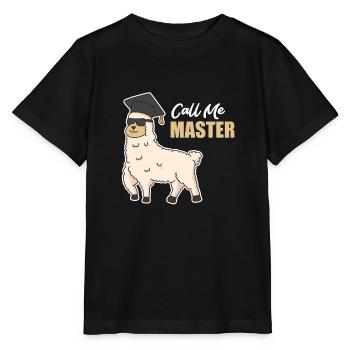 Alpaka Master Abschluss Master - Stanley/Stella Kinder T-Shirt MINI CREATOR  - Schwarz - Vorne - Mikhail (115cm)
