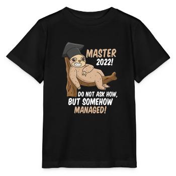 Master's degree somehow managed - Stanley/Stella MINI CREATOR Kids’ T-Shirt - black - Front - Mikhail (115cm)