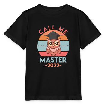 Master 2022 Abschluss Master - Stanley/Stella Kinder T-Shirt MINI CREATOR  - Schwarz - Vorne - Mikhail (115cm)