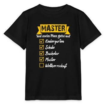 Weltherrschaft Master Abschluss - Stanley/Stella Kinder T-Shirt MINI CREATOR  - Schwarz - Vorne - Mikhail (115cm)