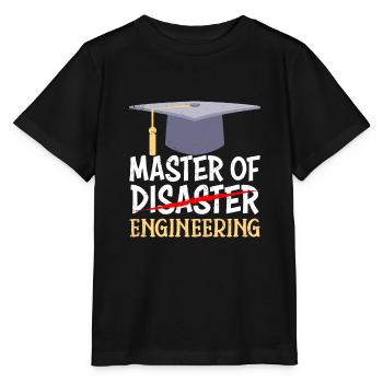 Master Abschluss 2022 Master of Engineering - Stanley/Stella Kinder T-Shirt MINI CREATOR  - Schwarz - Vorne - Mikhail (115cm)