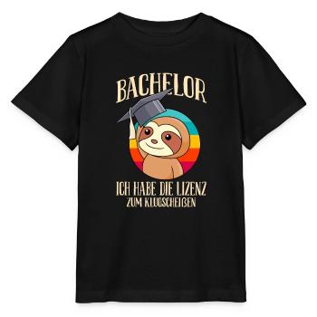 Licence Bachelor 2022 à Clever Shit Bachelor - T-shirt bio MINI CREATOR Stanley/Stella Enfant - noir - Devant - Mikhail (115cm)