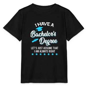 J’ai un baccalauréat et je suis toujours en droit - T-shirt bio MINI CREATOR Stanley/Stella Enfant - noir - Devant - Mikhail (115cm)