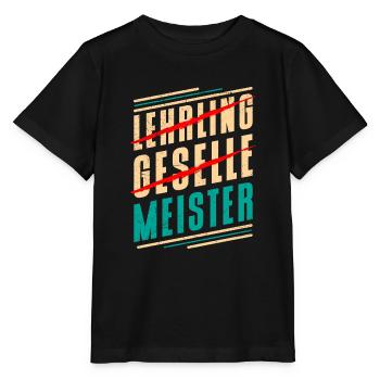 Nach Lehrling und Geselle Meister bestanden - Stanley/Stella Kinder T-Shirt MINI CREATOR  - Schwarz - Vorne - Mikhail (115cm)