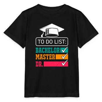 Doctor 2022 Doctorate doctorate passed - Stanley/Stella MINI CREATOR Kids’ T-Shirt - black - Front - Mikhail (115cm)