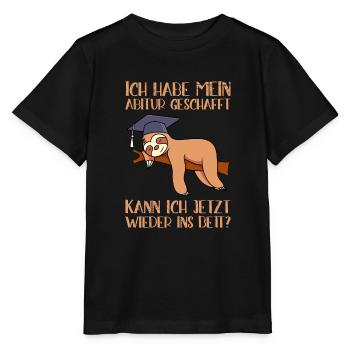 Faultier Abitur 2022 geschafft Abi 2022 - Stanley/Stella Kinder T-Shirt MINI CREATOR  - Schwarz - Vorne - Mikhail (115cm)
