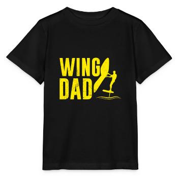 Wing Dad Wing Surf Wing Foil - Stanley/Stella Kinder T-Shirt MINI CREATOR  - Schwarz - Vorne - Mikhail (115cm)