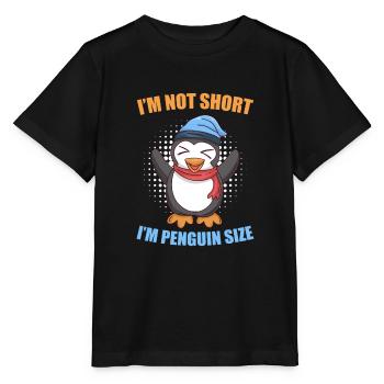 Not small only penguin size Penguin Size - Stanley/Stella MINI CREATOR Kids’ T-Shirt - black - Front - Mikhail (115cm)