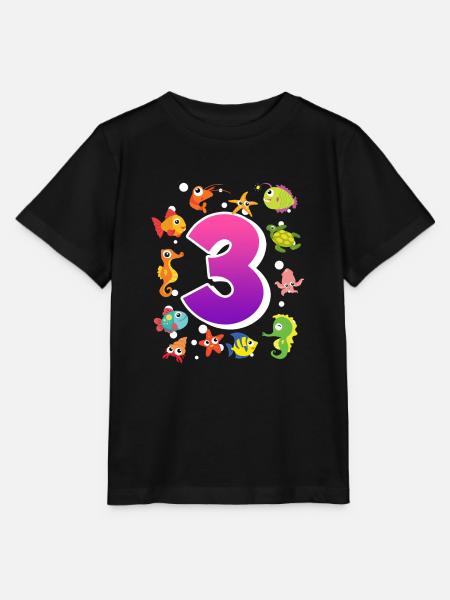 3. Geburtstag Mädchen 3 Jahre - Stanley/Stella Kinder T-Shirt MINI CREATOR - Schwarz