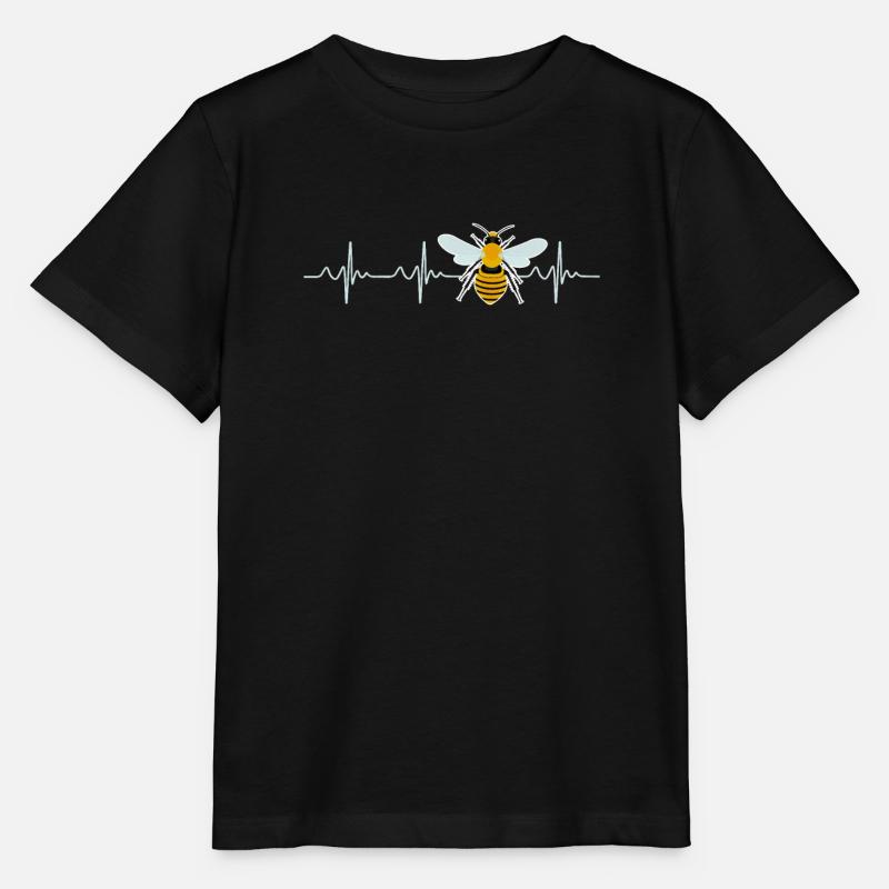 Honigbiene Herzschlag Imker Hobbyimker - Stanley/Stella Kinder T-Shirt MINI CREATOR  - Schwarz