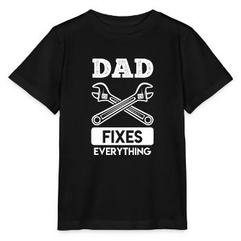 Dad repairs all hobbyists - Stanley/Stella MINI CREATOR Kids’ T-Shirt - black - Front - Mikhail (115cm)