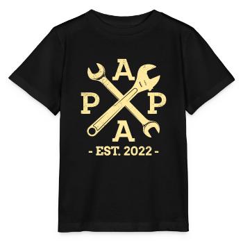 Papa 2022 Werdender Papa 2022 - Stanley/Stella Kinder T-Shirt MINI CREATOR  - Schwarz - Vorne - Mikhail (115cm)