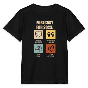 Werdende Eltern 2023 Vorhersage 2023 - Stanley/Stella Kinder T-Shirt MINI CREATOR  - Schwarz - Vorne - Mikhail (115cm)
