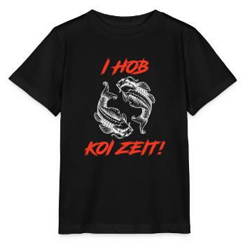 Ich hob Koi Zeit Koi Karpfen Koi Teich - Stanley/Stella Kinder T-Shirt MINI CREATOR  - Schwarz - Vorne - Mikhail (115cm)