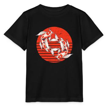 Koi Carp Koi Étang de Koi - T-shirt bio MINI CREATOR Stanley/Stella Enfant - noir - Devant - Mikhail (115cm)