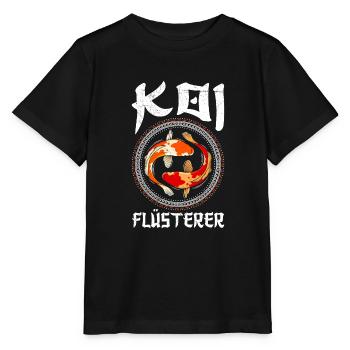 Koi Flüsterer Koi Teich - Stanley/Stella Kinder T-Shirt MINI CREATOR  - Schwarz - Vorne - Mikhail (115cm)