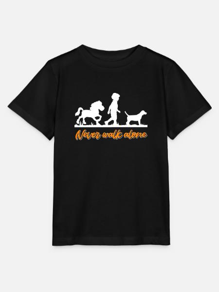 Pferd Hund Reiterin Pferde Mädchen - Stanley/Stella Kinder T-Shirt MINI CREATOR  - Schwarz