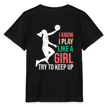 Women's Basketball - Stanley/Stella MINI CREATOR Kids’ T-Shirt - black - Front - Mikhail (115cm)