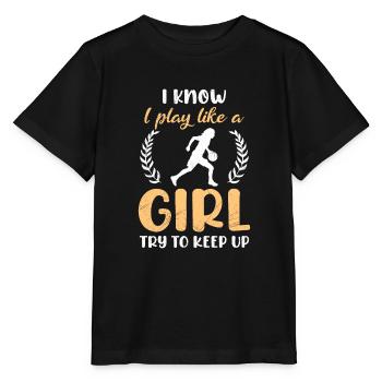 Women's Basketball Basketball Player - Stanley/Stella MINI CREATOR Kids’ T-Shirt - black - Front - Mikhail (115cm)