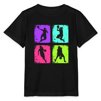 Vintage Women's Basketball - Stanley/Stella MINI CREATOR Kids’ T-Shirt - black - Front - Mikhail (115cm)