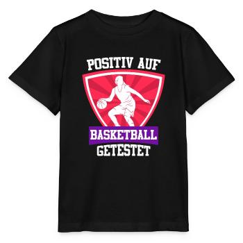 Testé positif au basketball féminin - T-shirt bio MINI CREATOR Stanley/Stella Enfant - noir - Devant - Mikhail (115cm)