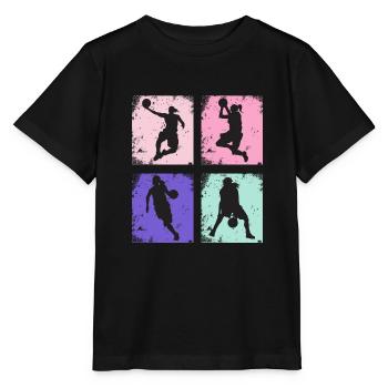 Vintage Women's Basketball - Stanley/Stella MINI CREATOR Kids’ T-Shirt - black - Front - Mikhail (115cm)