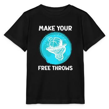 Make your free throws basketball - Stanley/Stella MINI CREATOR Kids’ T-Shirt - black - Front - Mikhail (115cm)