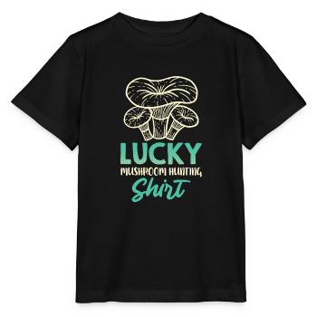 Lucky Mushroom Hunting Glückspilz - Stanley/Stella MINI CREATOR Kids’ T-Shirt - black - Front - Mikhail (115cm)