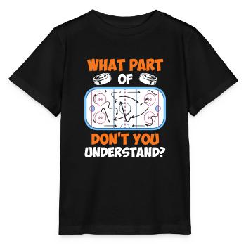 Eishockey Taktik Eishockeyspieler Eishockey - Stanley/Stella Kinder T-Shirt MINI CREATOR  - Schwarz - Vorne - Mikhail (115cm)