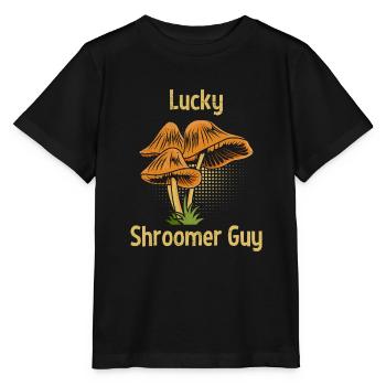 Pilzsammler Pilze Glückspilz - Stanley/Stella Kinder T-Shirt MINI CREATOR  - Schwarz - Vorne - Mikhail (115cm)