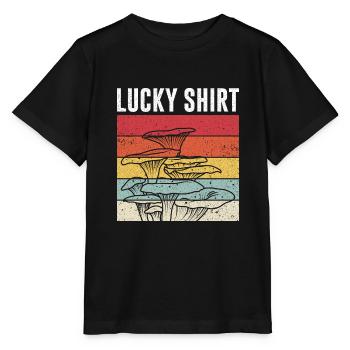 Lucky Shirt Lucky Mushroom Mushroom Collecting Mushrooms - Stanley/Stella MINI CREATOR Kids’ T-Shirt - black - Front - Mikhail (115cm)