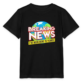 15 years of service Company anniversary 15 years - Stanley/Stella MINI CREATOR Kids’ T-Shirt - black - Front - Mikhail (115cm)