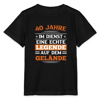 40 Dienstjahre Firmenjubiläum 40 Jahre - Stanley/Stella Kinder T-Shirt MINI CREATOR  - Schwarz - Vorne - Mikhail (115cm)