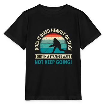 Ice hockey is only stopped when it bleeds - Stanley/Stella MINI CREATOR Kids’ T-Shirt - black - Front - Mikhail (115cm)