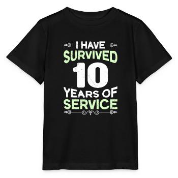 Anniversaire de service 10 ans de service - T-shirt bio MINI CREATOR Stanley/Stella Enfant - noir - Devant - Mikhail (115cm)