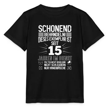 Dienstjubiläum 15 Jahre Firmenjubiläum - Stanley/Stella Kinder T-Shirt MINI CREATOR  - Schwarz - Vorne - Mikhail (115cm)