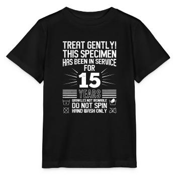 Service anniversary 15 years company anniversary - Stanley/Stella MINI CREATOR Kids’ T-Shirt - black - Front - Mikhail (115cm)
