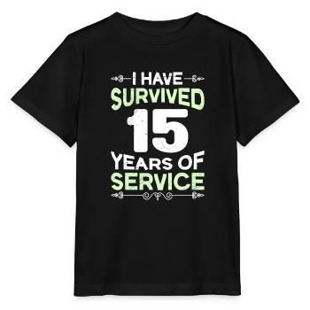 Service anniversary 15 years company anniversary - Stanley/Stella MINI CREATOR Kids’ T-Shirt - black - Front - Mikhail (115cm)