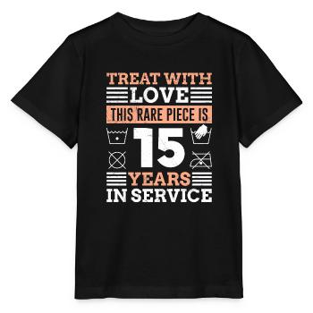 Company anniversary 15 years service anniversary - Stanley/Stella MINI CREATOR Kids’ T-Shirt - black - Front - Mikhail (115cm)