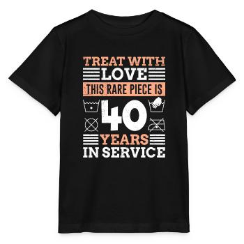 Service anniversary 40 years of work Company anniversary - Stanley/Stella MINI CREATOR Kids’ T-Shirt - black - Front - Mikhail (115cm)