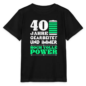 Dienstjubiläum 40 Jahre Firmenjubiläum - Stanley/Stella Kinder T-Shirt MINI CREATOR  - Schwarz - Vorne - Mikhail (115cm)