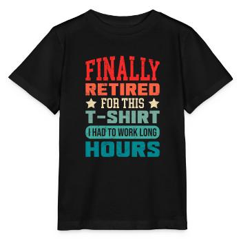 Enfin pension Collègue de travail Retraite - T-shirt bio MINI CREATOR Stanley/Stella Enfant - noir - Devant - Mikhail (115cm)