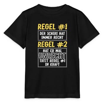 Schiedsrichter Regeln Schiri - Stanley/Stella Kinder T-Shirt MINI CREATOR  - Schwarz - Vorne - Mikhail (115cm)