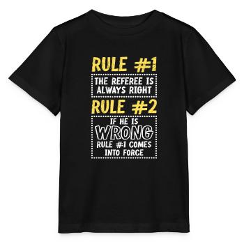 Schiedsrichter Regeln Schiri - Stanley/Stella Kinder T-Shirt MINI CREATOR  - Schwarz - Vorne - Mikhail (115cm)