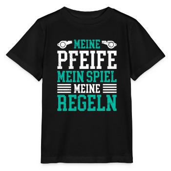 Meine Pfeife mein Spiel meine Regeln - Stanley/Stella Kinder T-Shirt MINI CREATOR  - Schwarz - Vorne - Mikhail (115cm)