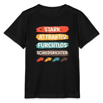 Stark Attraktiv Furchtlos Schiedsrichter - Stanley/Stella Kinder T-Shirt MINI CREATOR  - Schwarz - Vorne - Mikhail (115cm)
