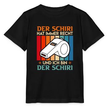 Der Schiri hat immer Recht und ich bin der - Stanley/Stella Kinder T-Shirt MINI CREATOR  - Schwarz - Vorne - Mikhail (115cm)