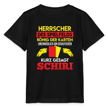 Schiri Herrscher des Spielfelds König - Stanley/Stella Kinder T-Shirt MINI CREATOR  - Schwarz - Vorne - Mikhail (115cm)