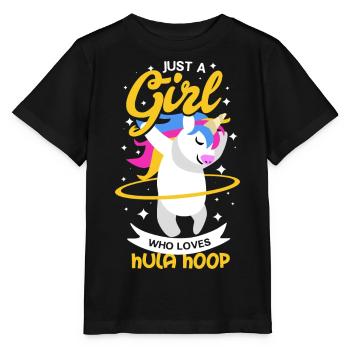 Hula Hoop Unicorn - Stanley/Stella MINI CREATOR Kids’ T-Shirt - black - Front - Mikhail (115cm)