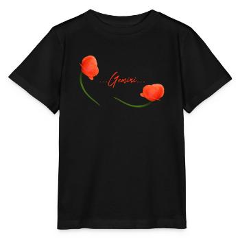 Gémeaux Poppy Coquelicot Signe du zodiaque Gémeaux Gémeaux - T-shirt bio MINI CREATOR Stanley/Stella Enfant - noir - Devant - Mikhail (115cm)